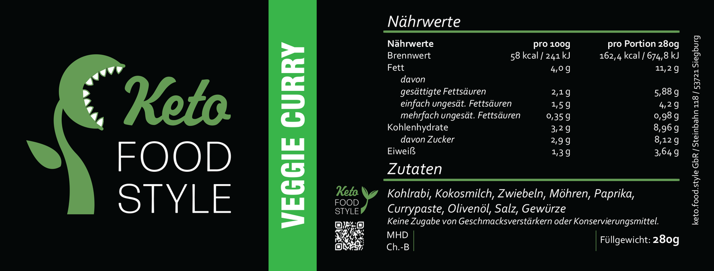 🌿 3.2er Ketogenes Gemüsecurry (vegan)